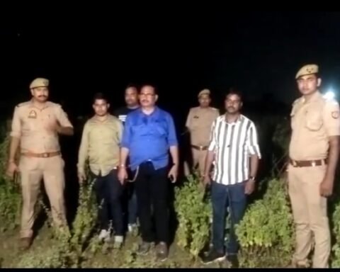 अपराधी पुलिस के साथ मुठभेड में गिरफ्तार