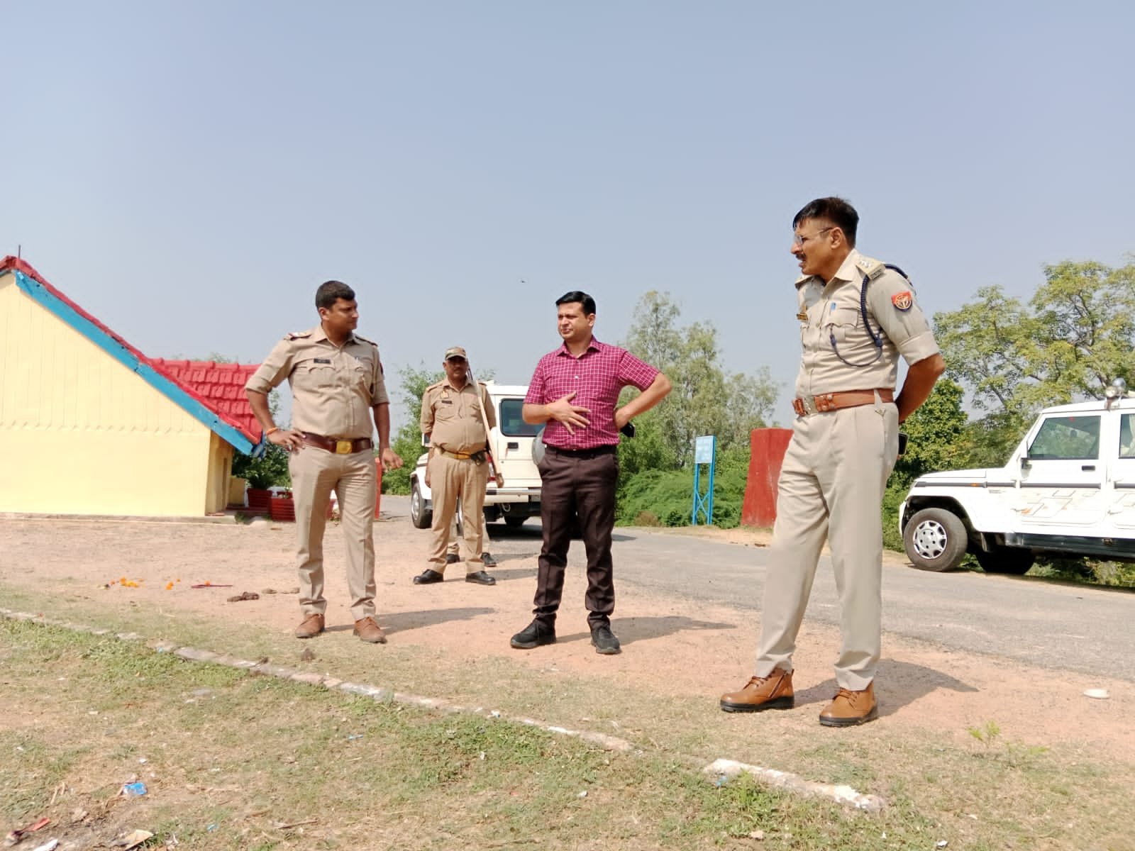 रावण दहन तैयारियों का निरीक्षण